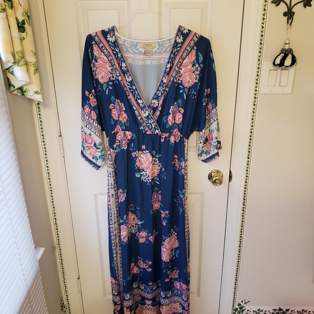 Kimono Sleeve Maxi Dress